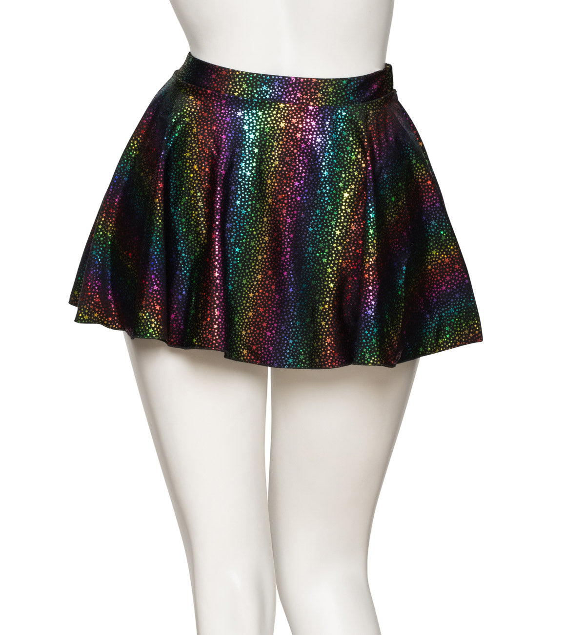 KDSK01 All Colours Girls Ladies STAR PRINT Pull On Circular Dance Skirt