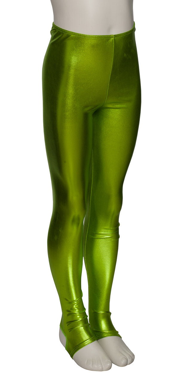 KDT001 Girls All Colours Shiny METALLIC Shiny Dance Tights Leggings With Stirrups