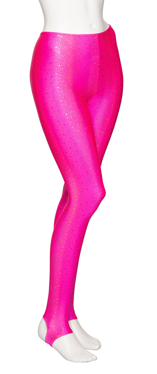KDT001 Women's Girls All Colours STAR PRINT Dance Tights Leggings With Stirrups