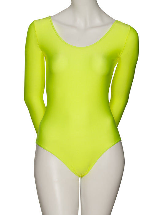 KDC029 Women's All Colours Nylon Lycra Long Sleeve Plain Dance Gymnastics Leotard