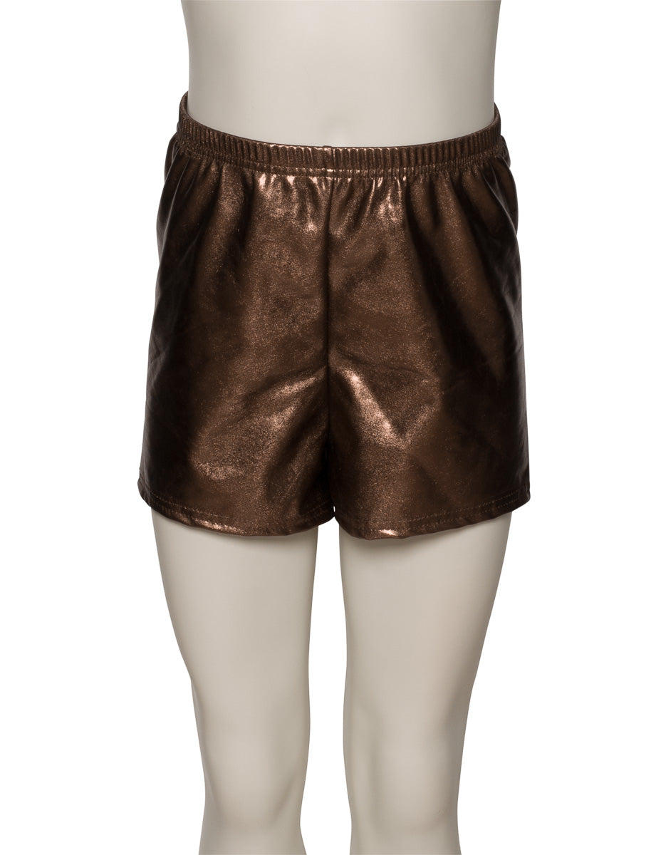 KHPM-5 Girls All Colours of Shiny METALLIC Dance Gymnastics Running Shorts Hot Pants