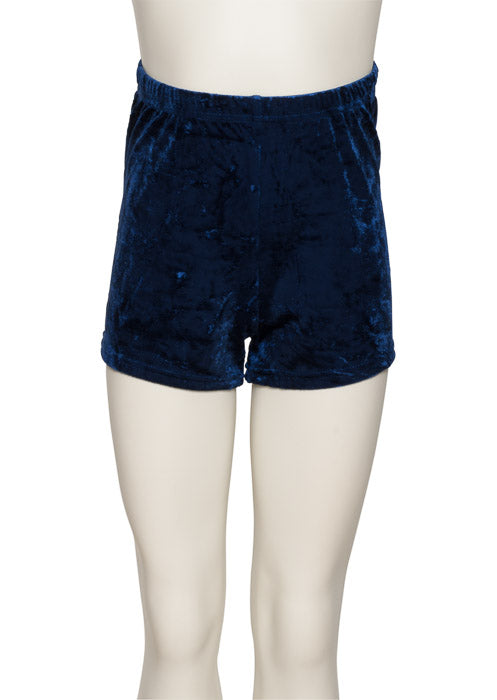 KHPV-5 Girls All Colours Velour Velvet Dance Gymnastics Running Shorts Hot Pants