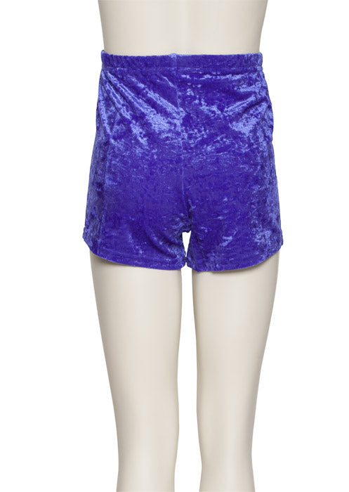 KHPV-5 Girls All Colours Velour Velvet Dance Gymnastics Running Shorts Hot Pants