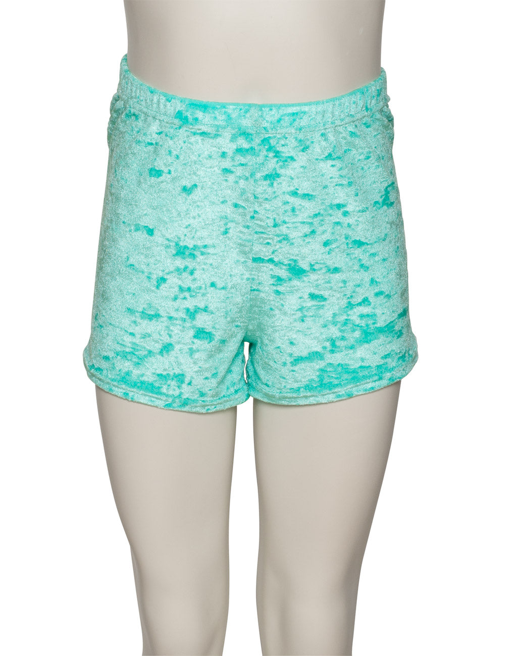 KHPV-5 Girls All Colours Velour Velvet Dance Gymnastics Running Shorts Hot Pants