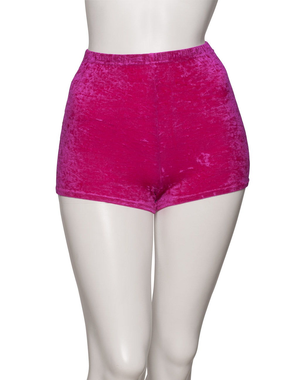 KHPV-5 Women's All Colours Velour Velvet Dance Gymnastics Running Shorts Hot Pants