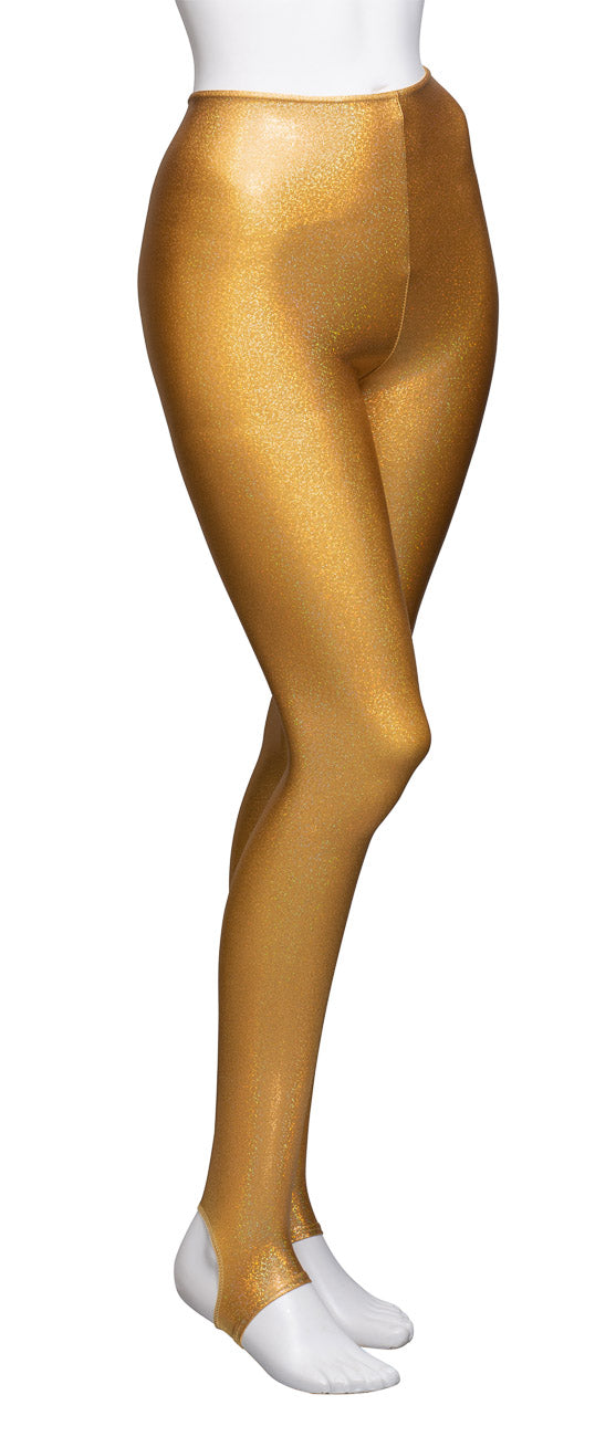 KDT001 Women's Girls All Colours SPARKLY HOLOGRAM Dance Tights Leggings With Stirrups