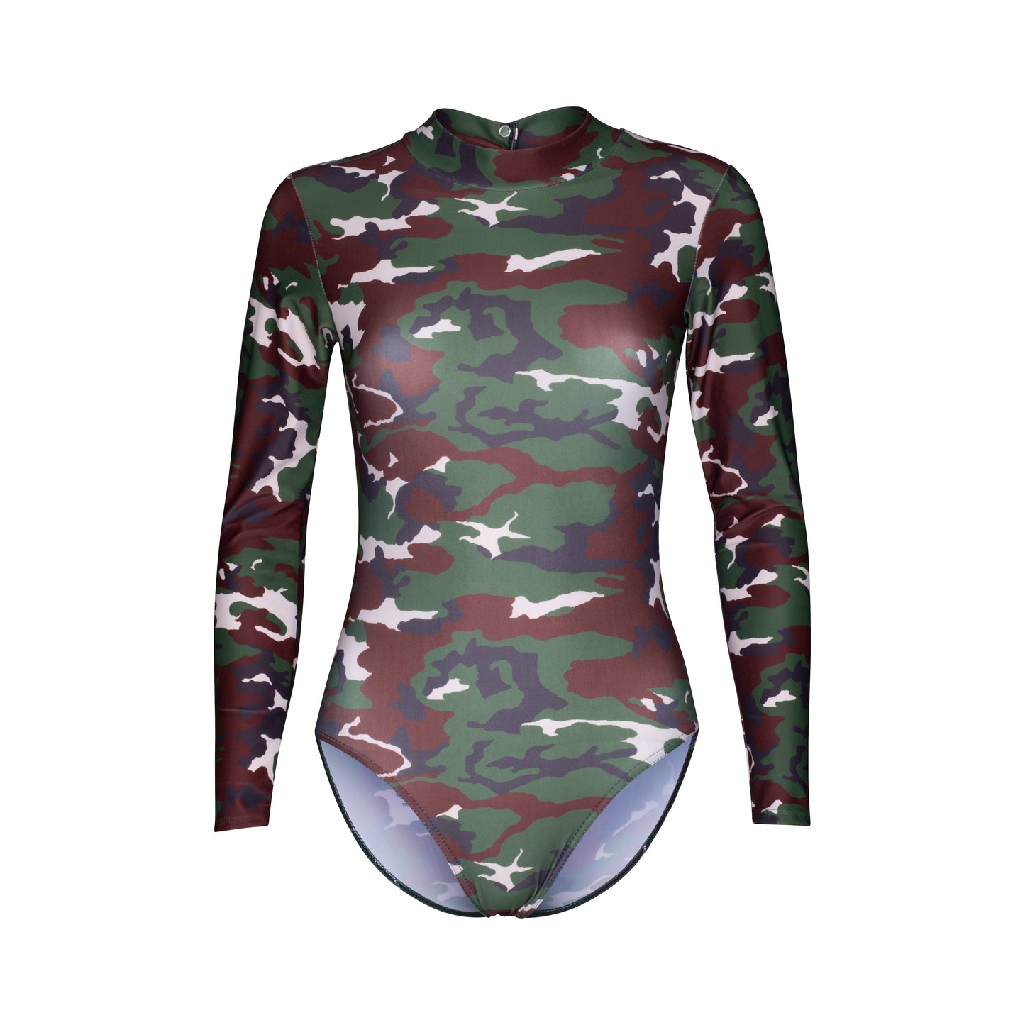 KDGN019 Women's Girl's Variety Of Festival Multi Coloured Print HIGH NECK Long Sleeve Leotards