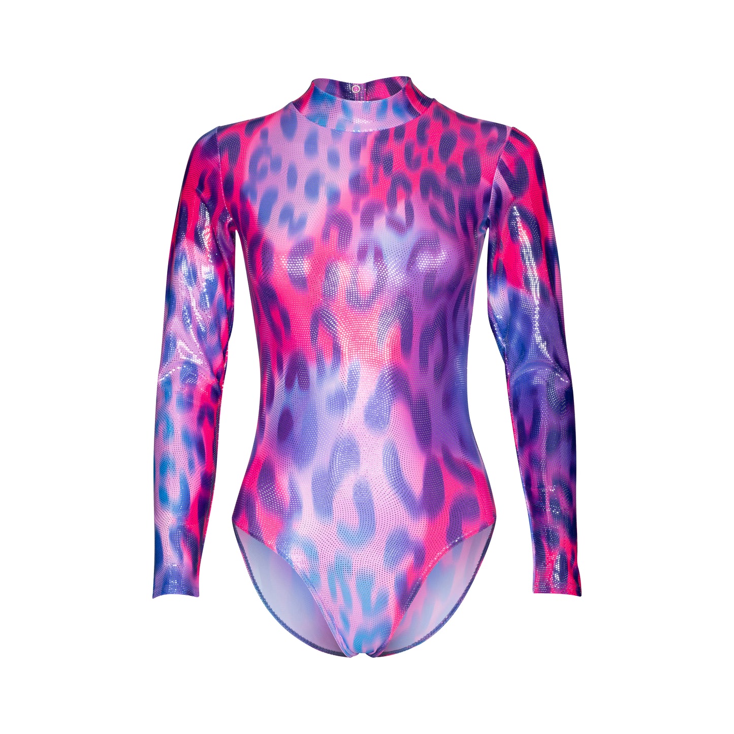 KDGN019 Women's Girl's Variety Of Festival Multi Coloured Print HIGH NECK Long Sleeve Leotards