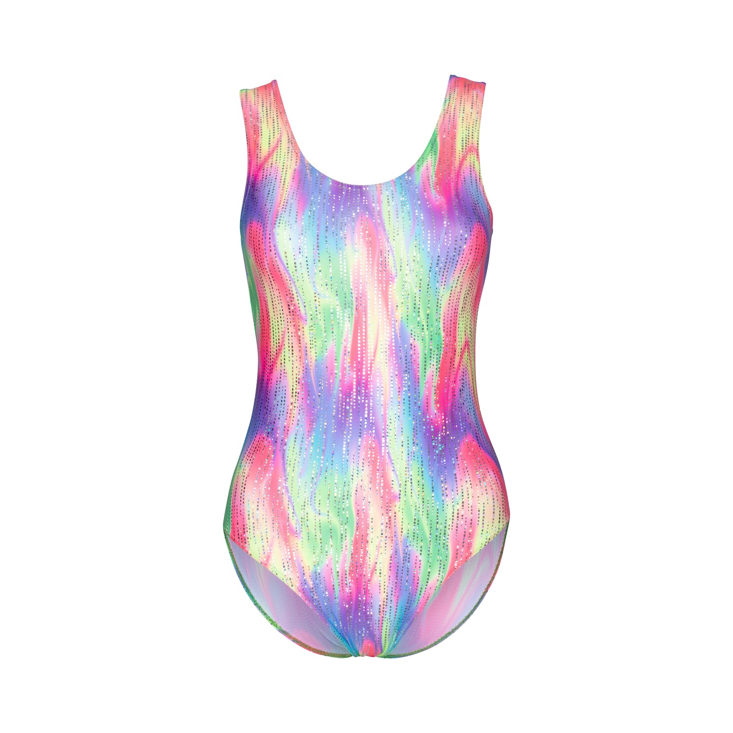 KDC026 Women's Girl's Variety Of Festival Multi Coloured Print Sleeveless Leotards