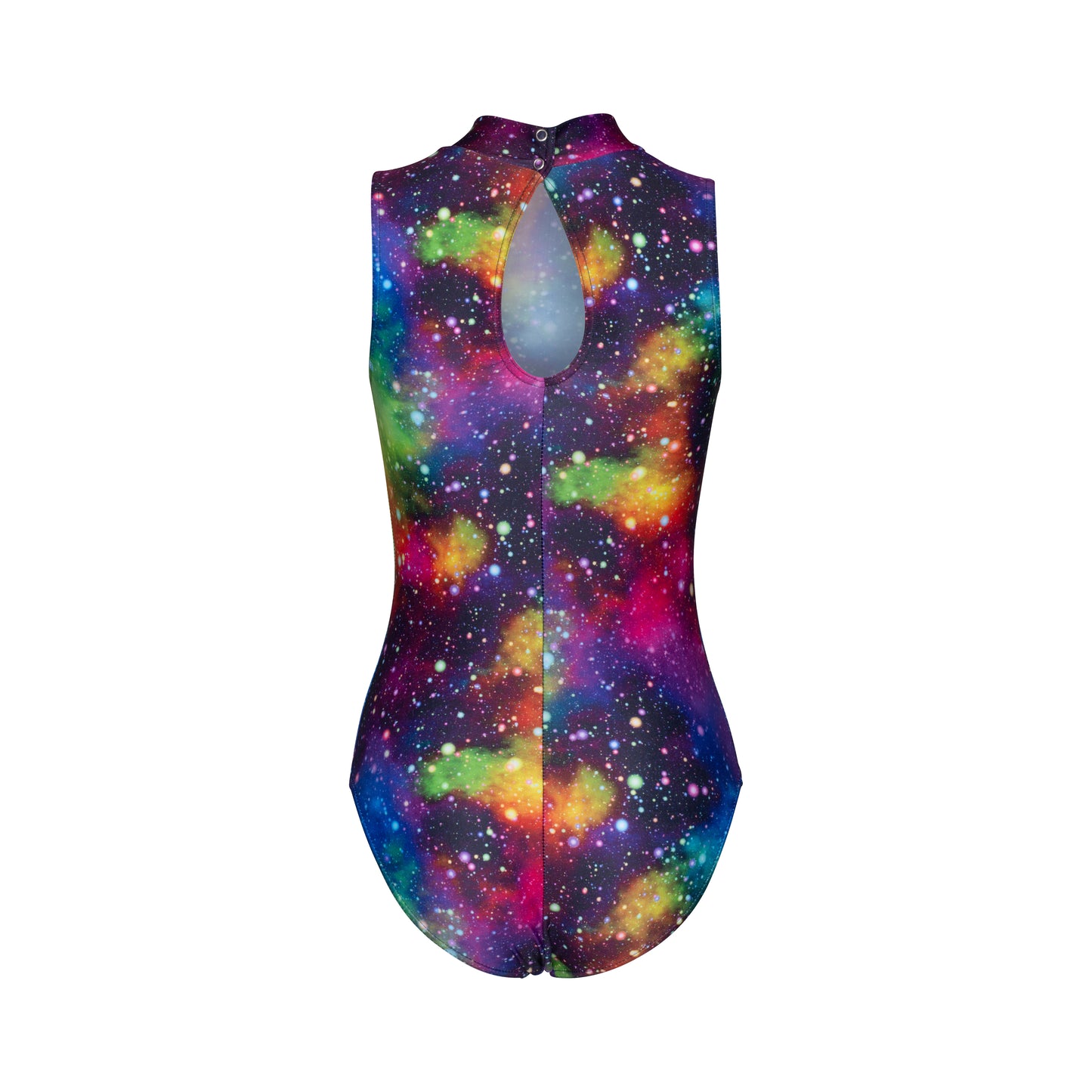 KDGN016 Women's Girl's Variety Of Festival Multi Coloured Print HIGH NECK Sleeveless Leotards