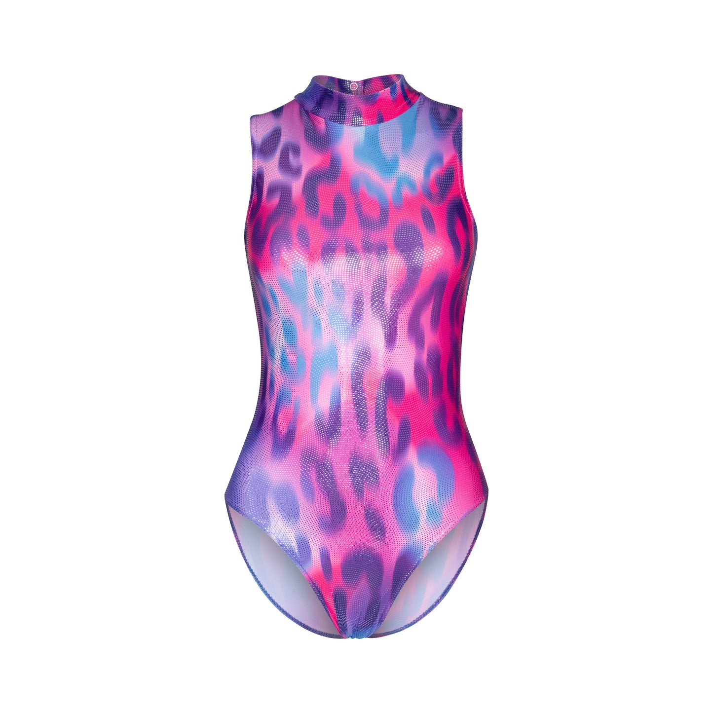 KDGN016 Women's Girl's Variety Of Festival Multi Coloured Print HIGH NECK Sleeveless Leotards