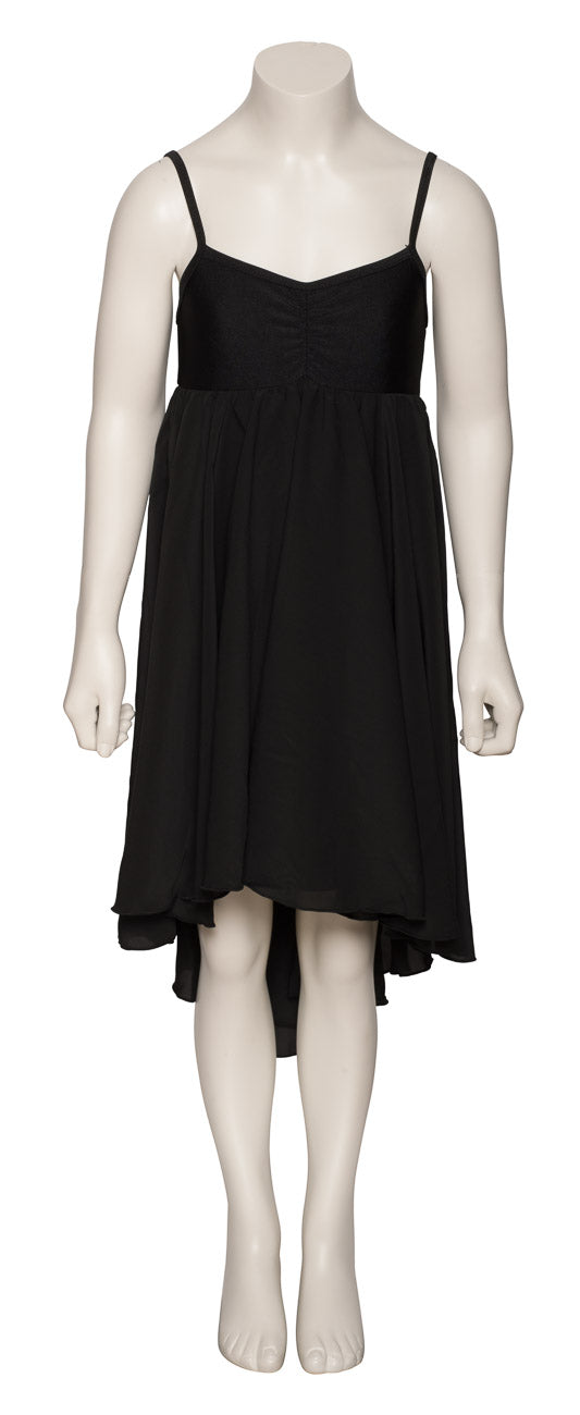 Black All Sizes Plain Lyrical Dress Contemporary Ballet Dance Costume