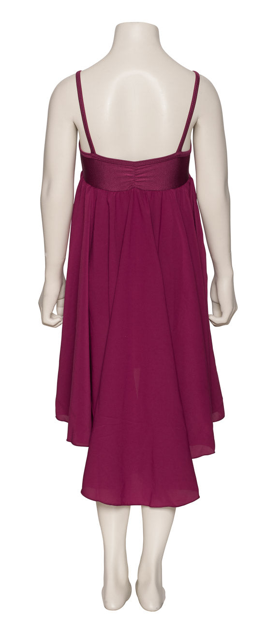 Burgundy All Sizes Plain Lyrical Dress Contemporary Ballet Dance Costume