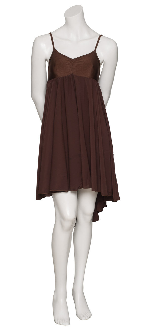 Chocolate All Sizes Plain Lyrical Dress Contemporary Ballet Dance Costume