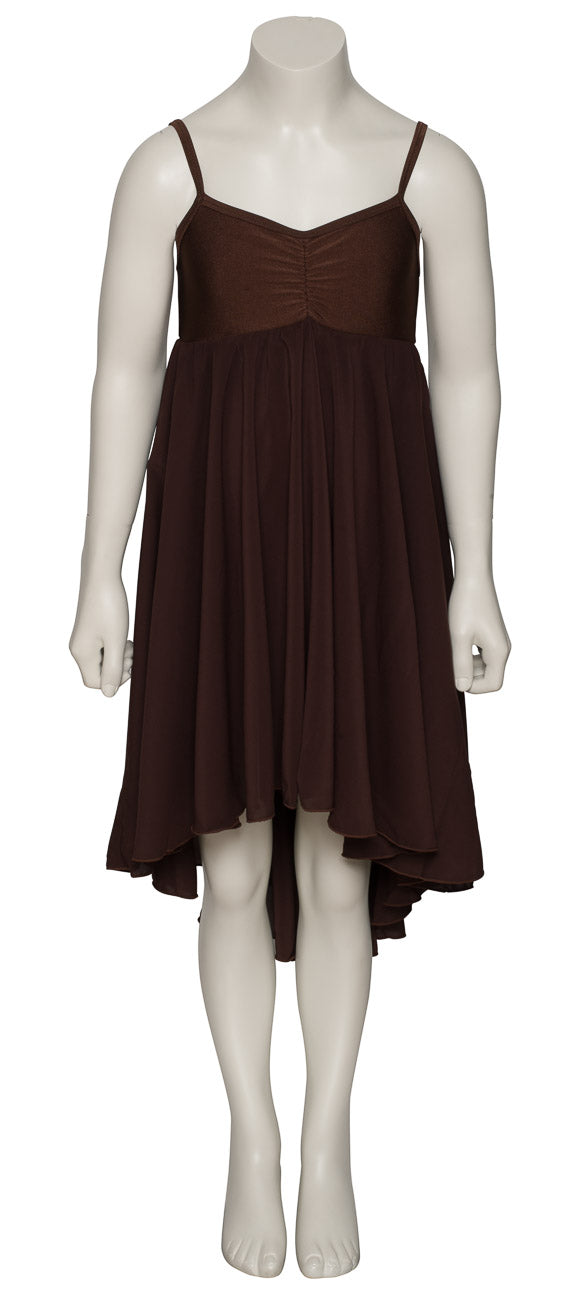 Chocolate All Sizes Plain Lyrical Dress Contemporary Ballet Dance Costume