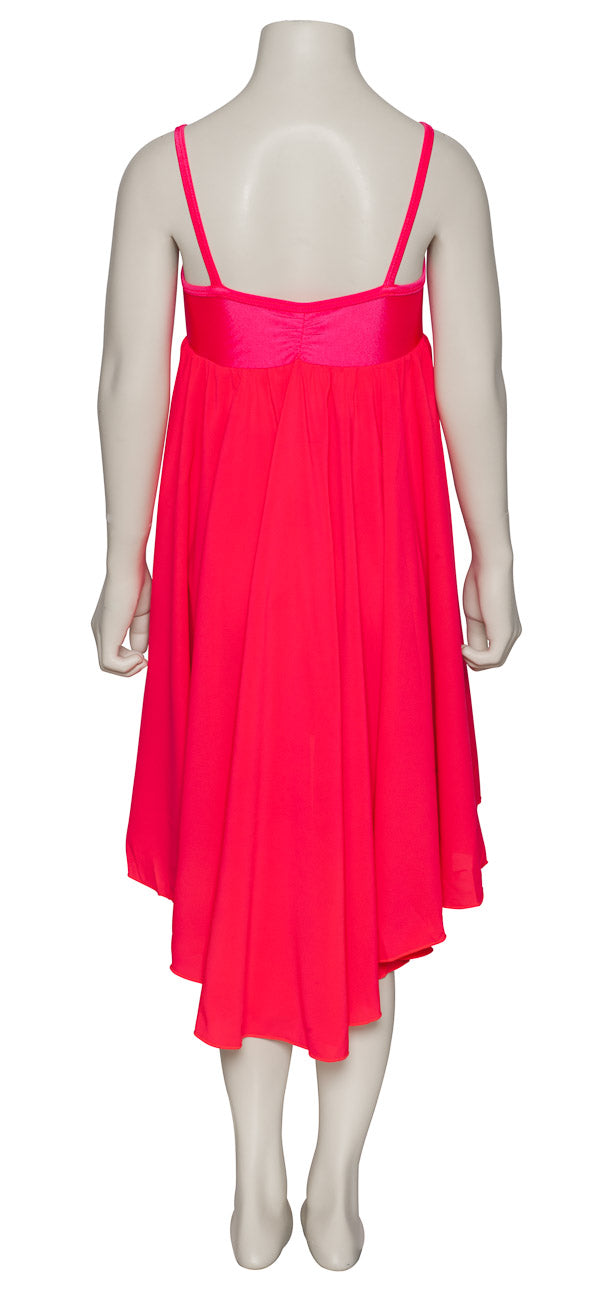 Coral All Sizes Plain Lyrical Dress Contemporary Ballet Dance Costume