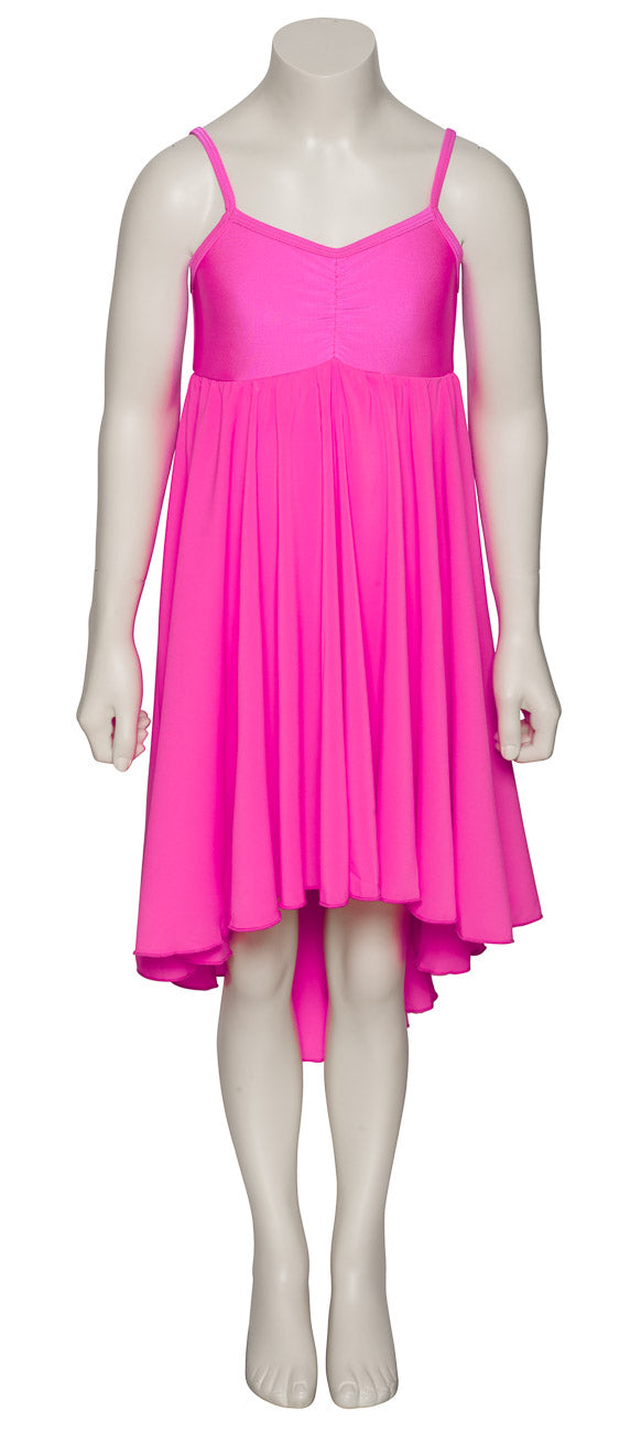 Hot Pink All Sizes Plain Lyrical Dress Contemporary Ballet Dance Costume