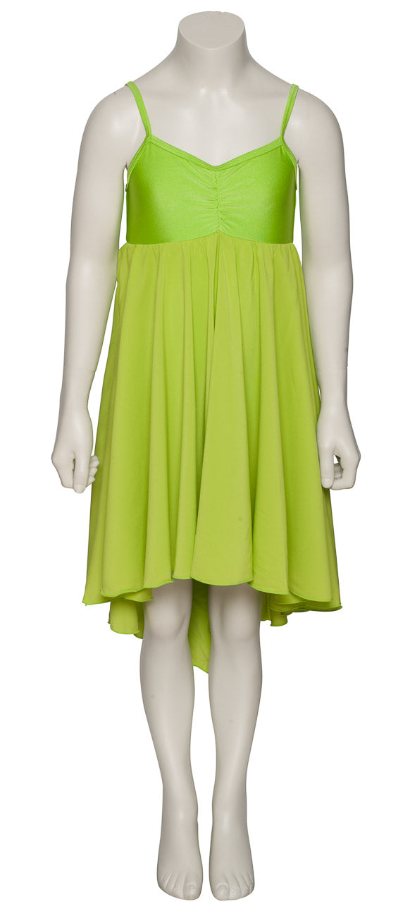 Lime Green All Sizes Plain Lyrical Dress Contemporary Ballet Dance Costume