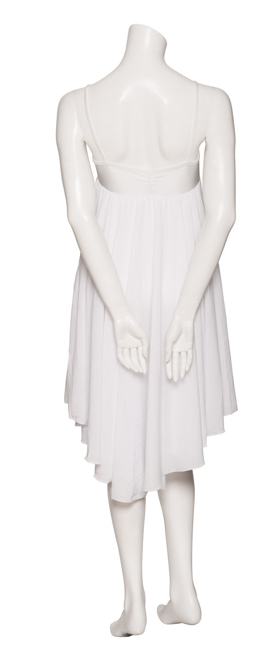 White All Sizes Plain Lyrical Dress Contemporary Ballet Dance Costume