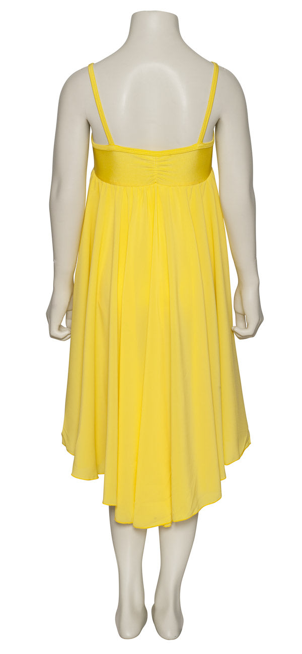 Yellow All Sizes Plain Lyrical Dress Contemporary Ballet Dance Costume