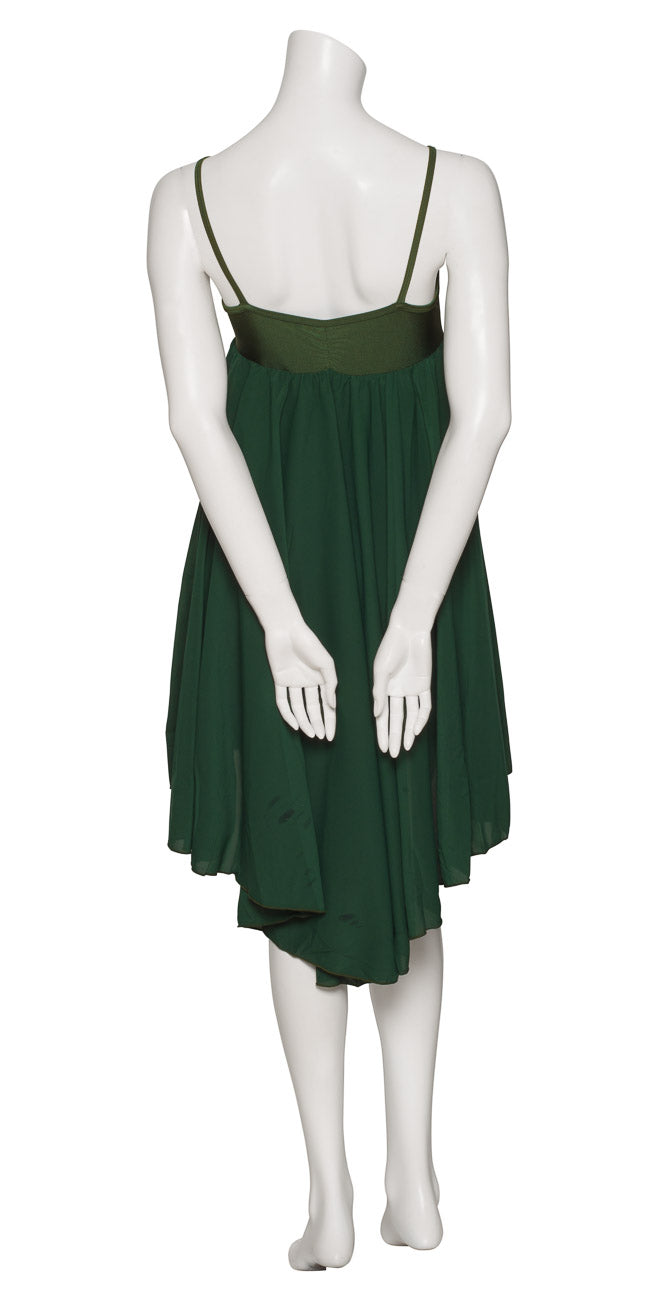 Forest Green All Sizes Plain Lyrical Dress Contemporary Ballet Dance Costume