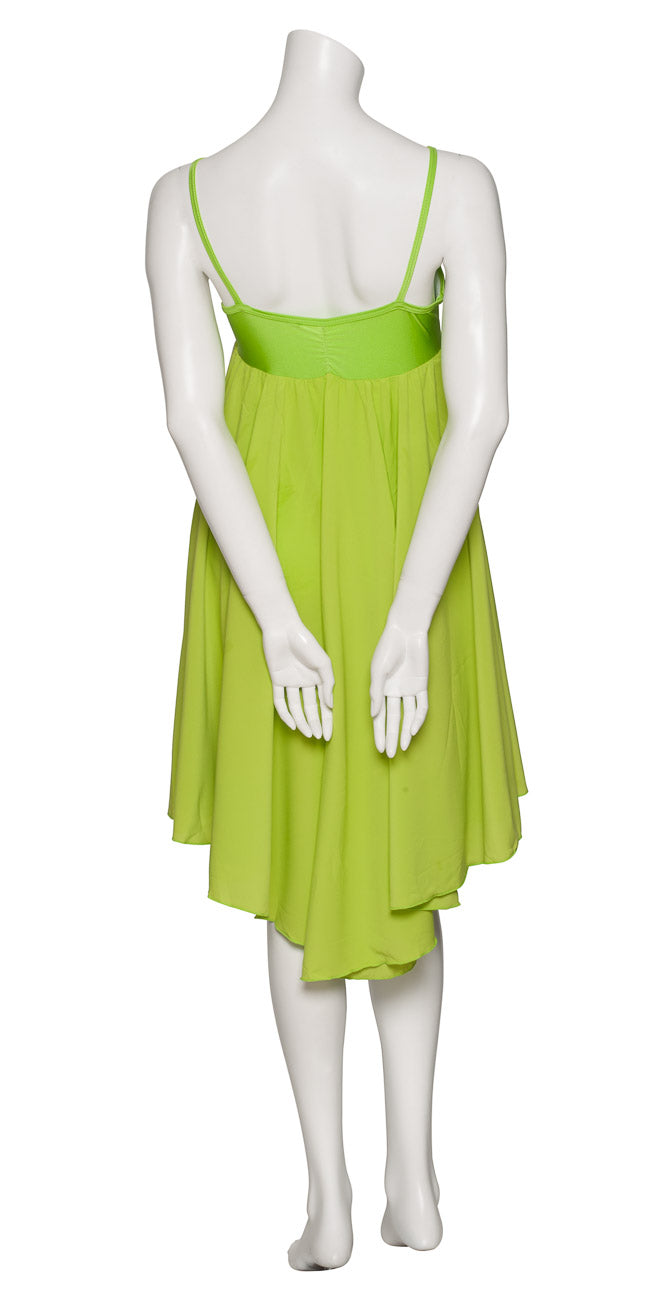 Lime Green All Sizes Plain Lyrical Dress Contemporary Ballet Dance Costume