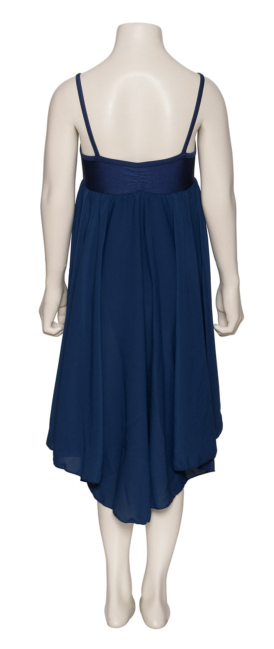 Navy Blue All Sizes Plain Lyrical Dress Contemporary Ballet Dance Costume