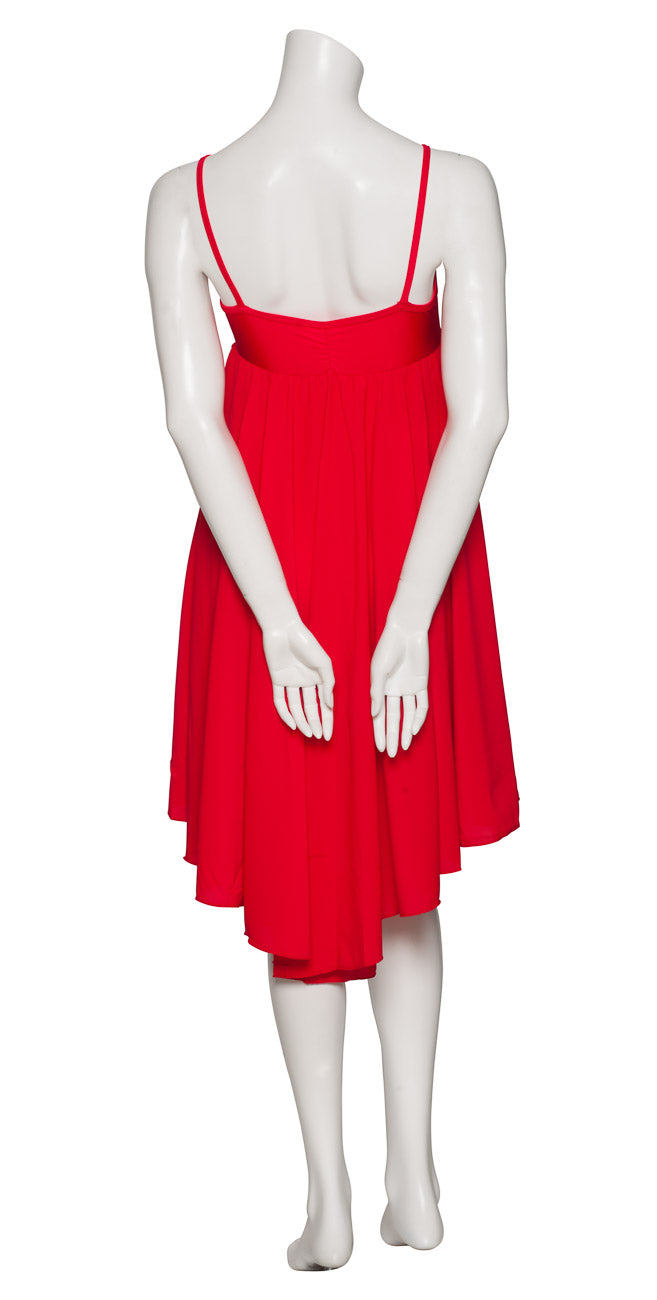 Red All Sizes Plain Lyrical Dress Contemporary Ballet Dance Costume