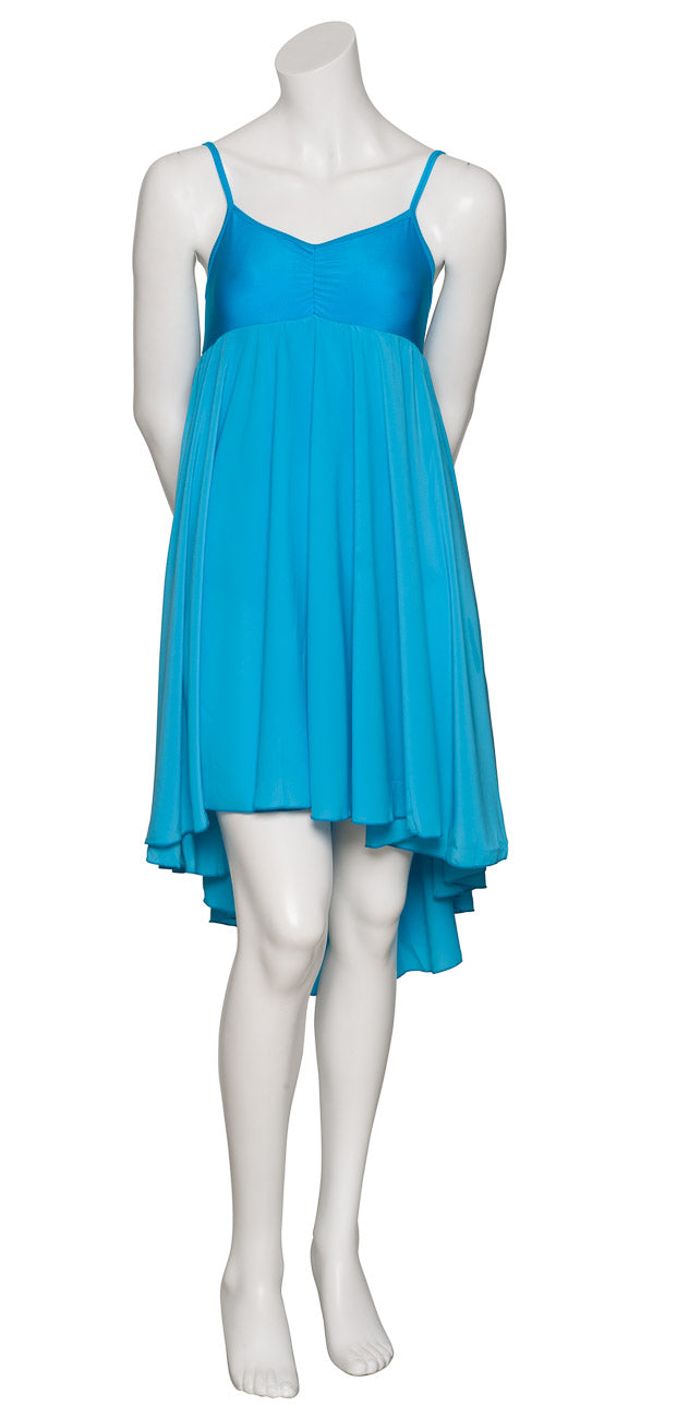 Turquoise All Sizes Plain Lyrical Dress Contemporary Ballet Dance Costume