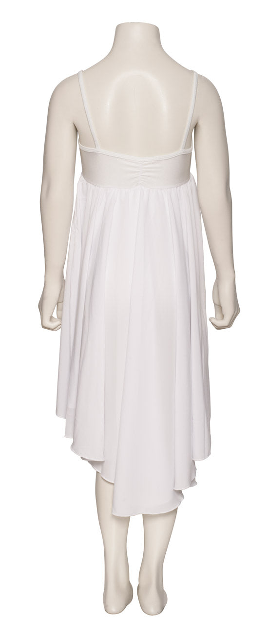 White All Sizes Plain Lyrical Dress Contemporary Ballet Dance Costume