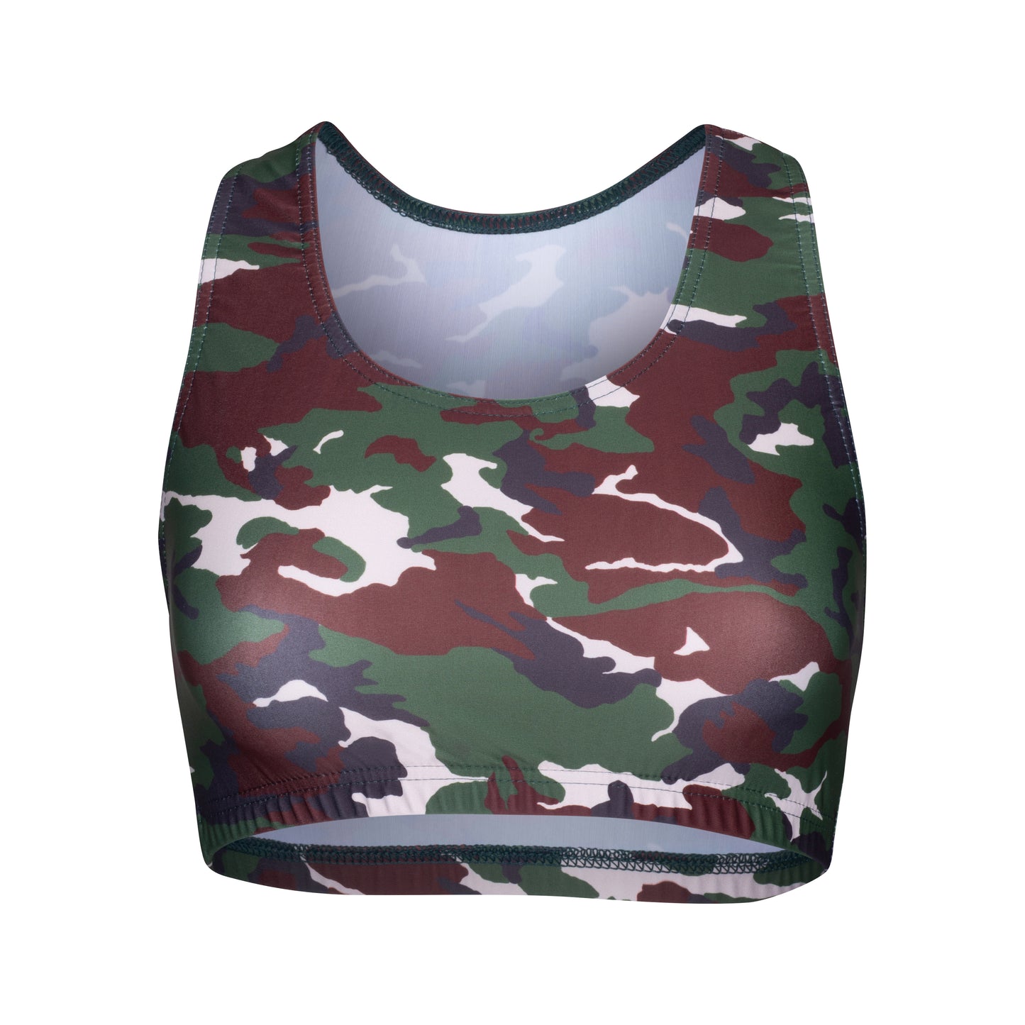 KCTN-5 All Colours and Sizes Variety Of Festival Multi Coloured Print Racer Back Dance Fitness Gym Crop Top