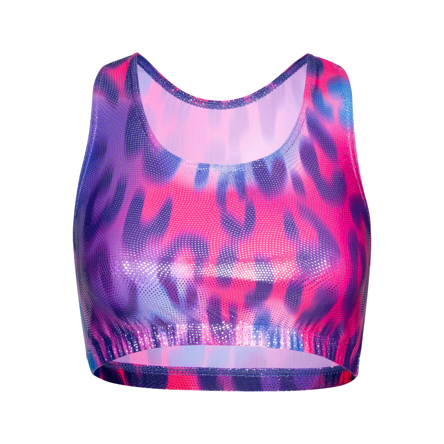 KCTN-5 All Colours and Sizes Variety Of Festival Multi Coloured Print Racer Back Dance Fitness Gym Crop Top