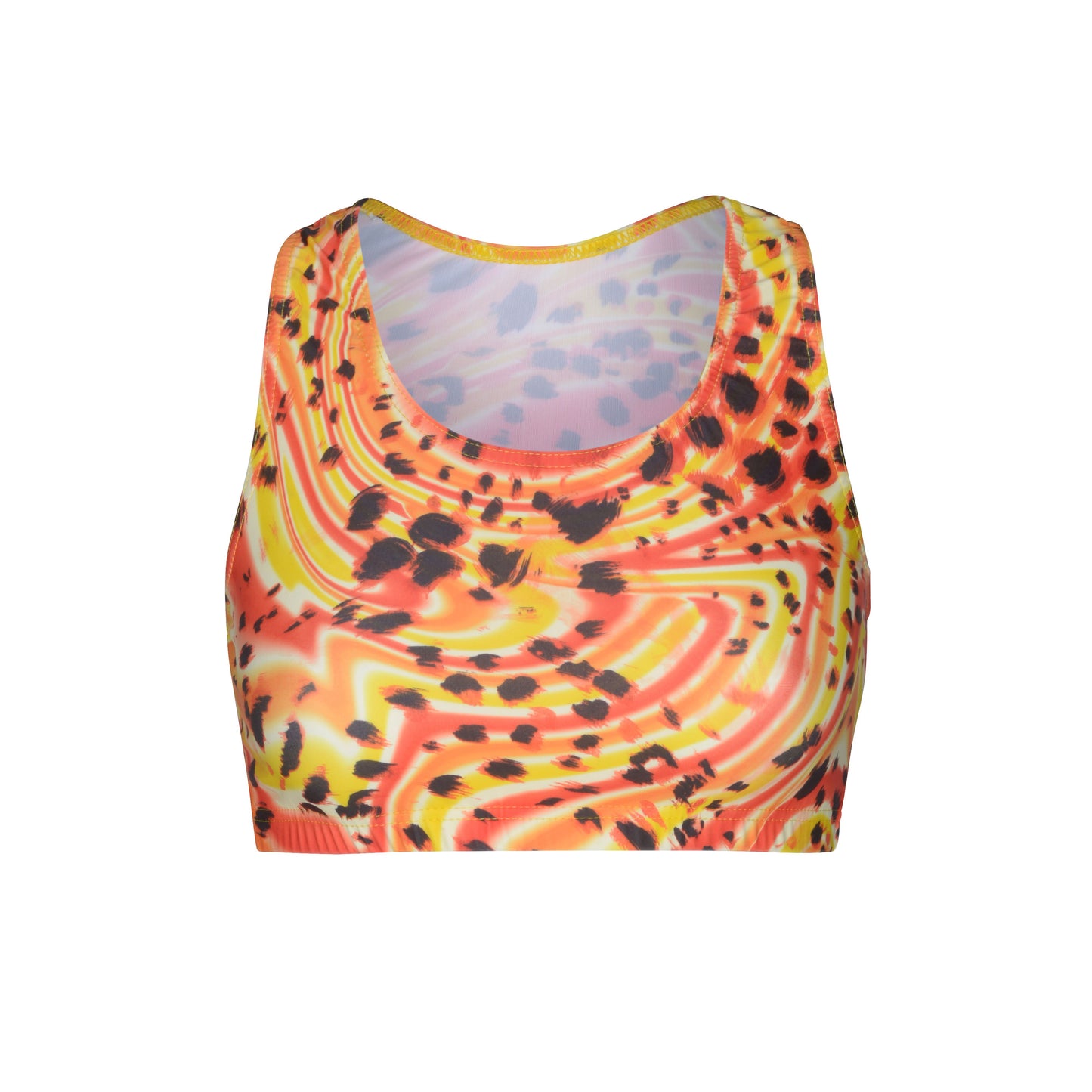 KCTP-5 All Colours and Sizes ANIMAL PRINT Racer Back Dance Fitness Gym Crop Top