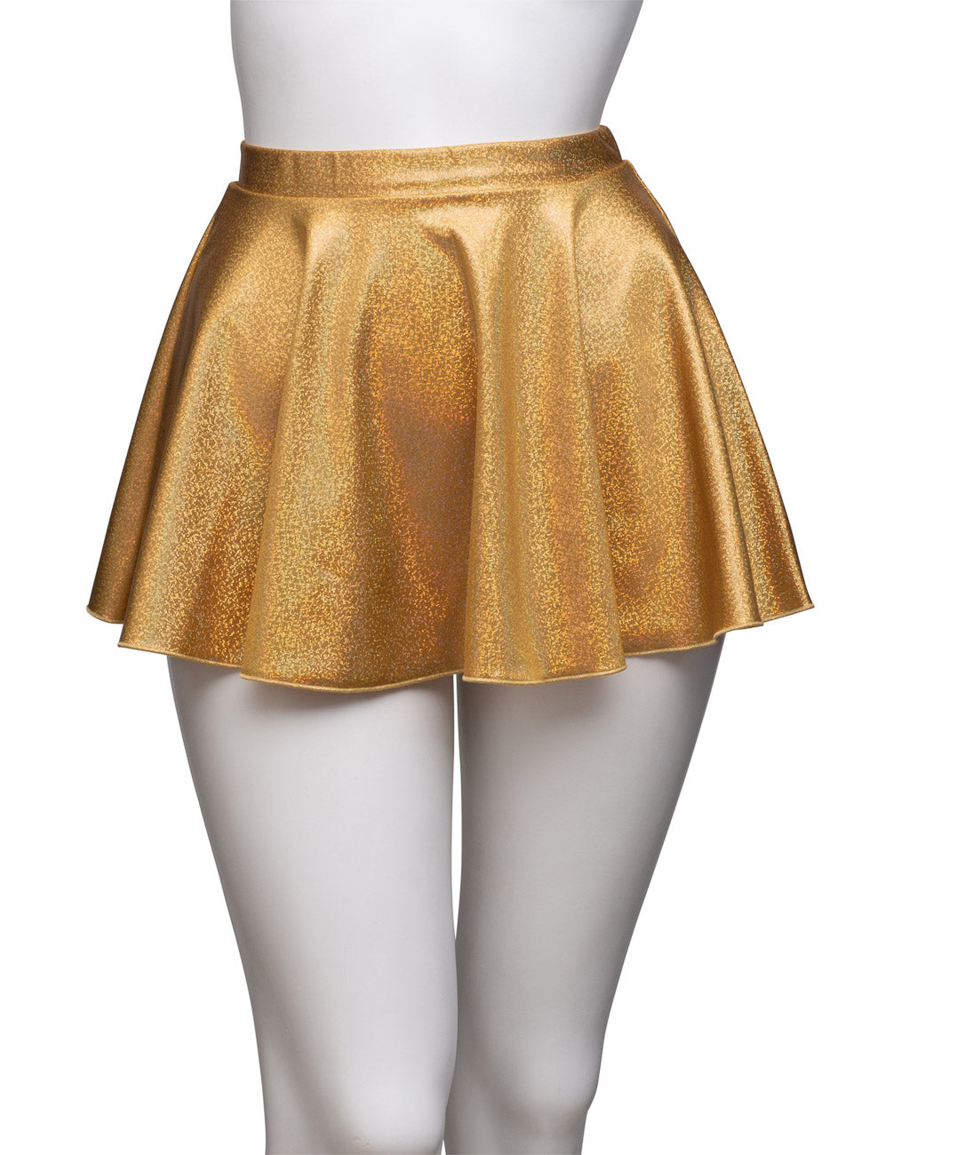 KDSK01 Girls and Women's Sparkly Hologram Pull On Circular Dance Skirt