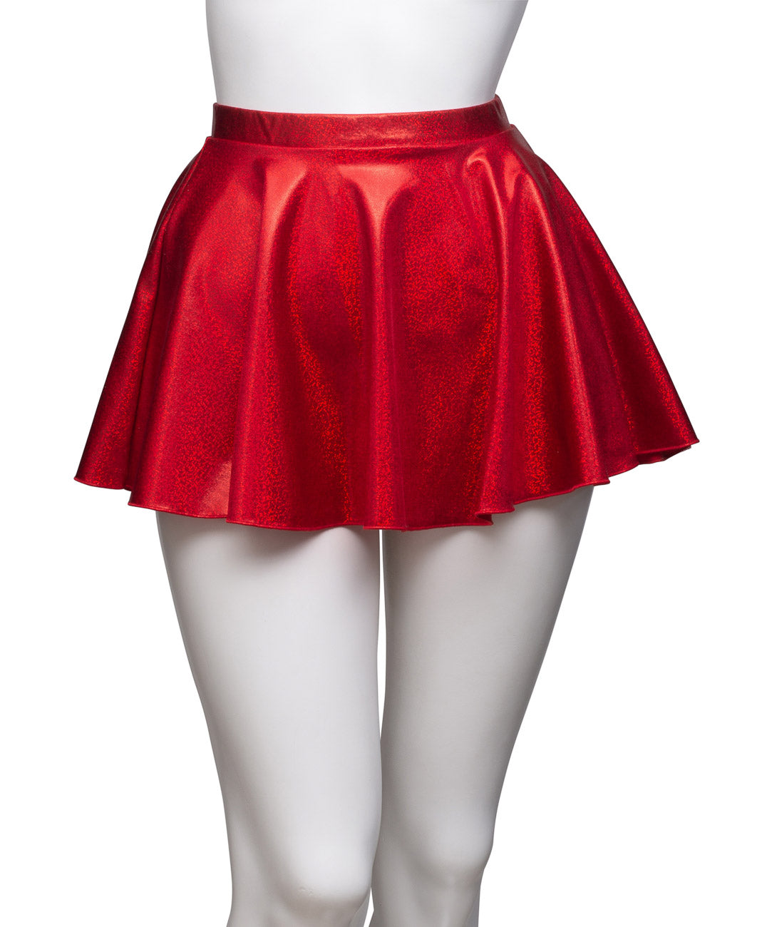 KDSK01 Girls and Women's Sparkly Hologram Pull On Circular Dance Skirt