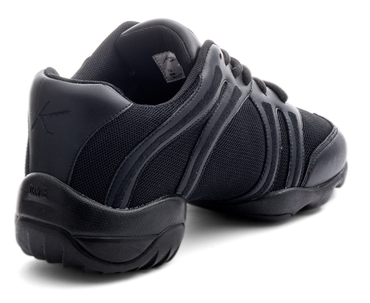 Black Lace Up Split Sole Jazz Dance Practice Shoes Sneakers Trainers