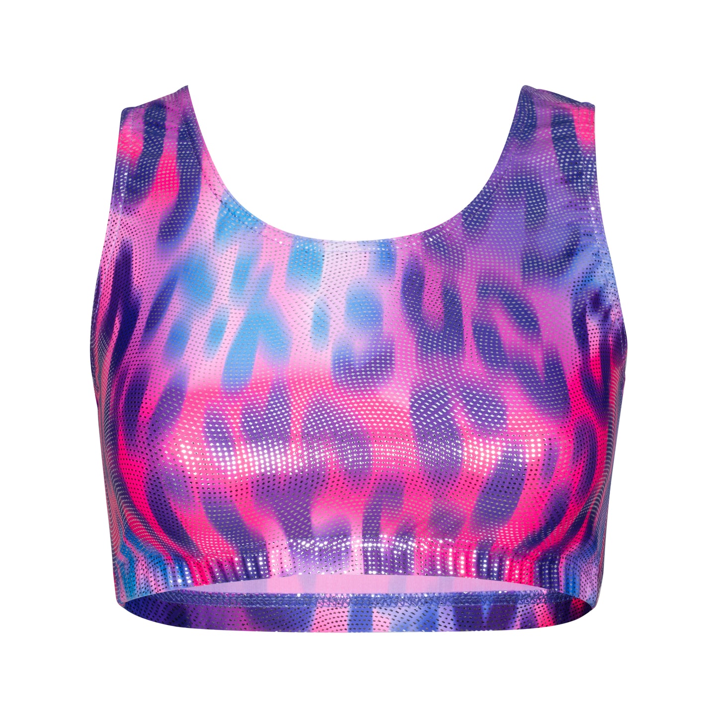 KCTN-6 All Colours and Sizes Variety Of Festival Multi Coloured Print Tank Back Dance Fitness Gym Crop Top