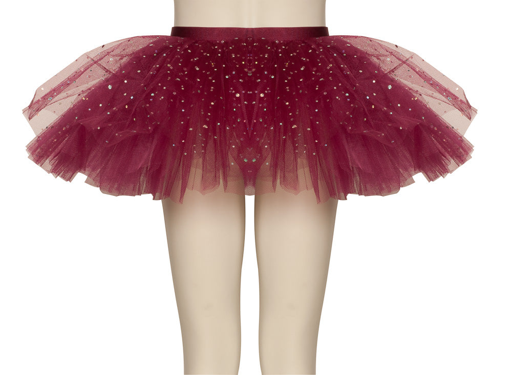 Burgundy Premium SPARKLE Dance Ballet Tutu Skirt All Sizes