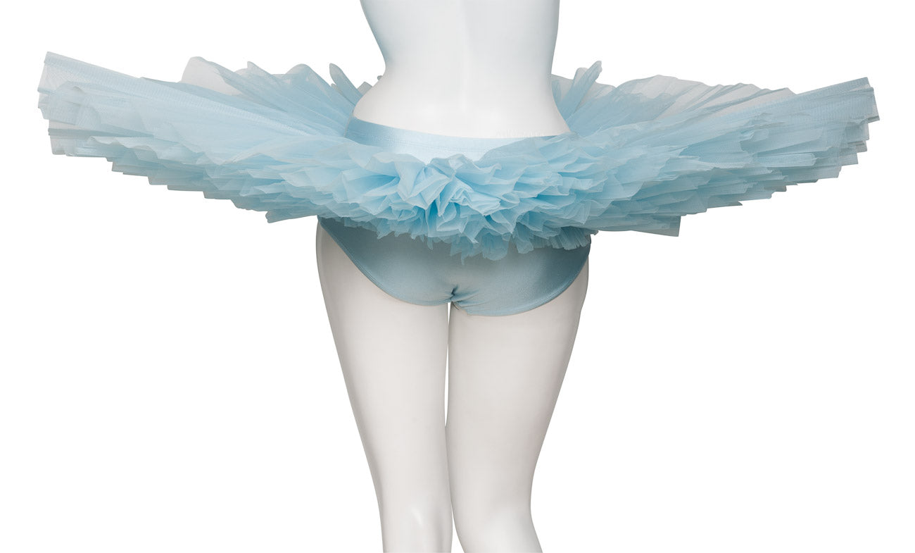 Girls Women's Pale Blue Premium Professional Dance Ballet Practise Pancake Plateau Tutu Skirt