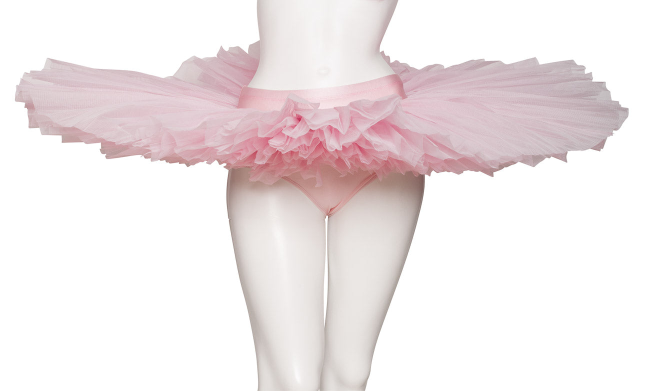 Girls Women's Pale Pink Premium Professional Dance Ballet Practise Pancake Plateau Tutu Skirt