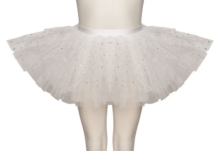 White Premium SPARKLE Dance Ballet Tutu Skirt All Sizes