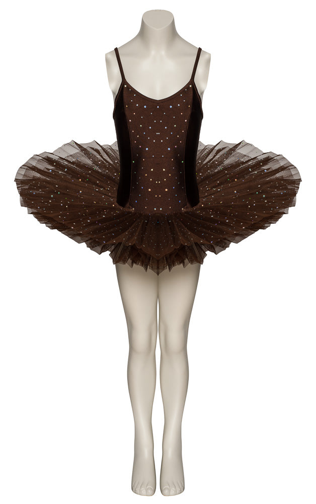 Chocolate Brown Premium SPARKLE Dance Ballet Tutu All Sizes