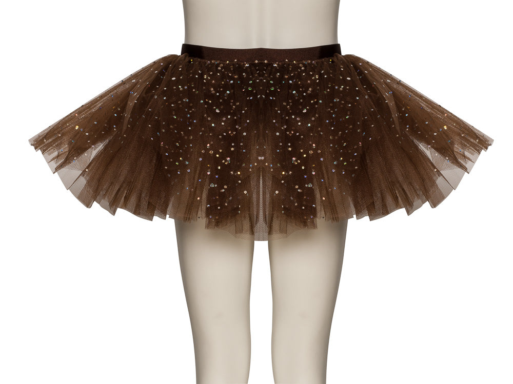 Chocolate Brown Premium SPARKLE Dance Ballet Tutu Skirt All Sizes
