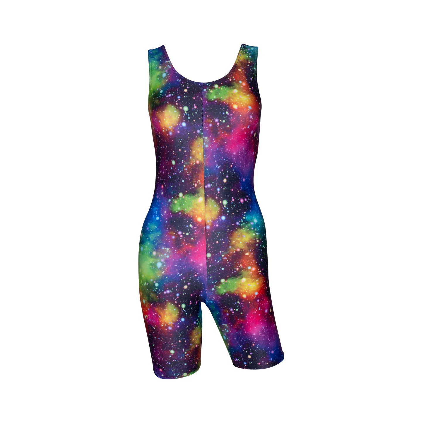 KDC018 Women's Girl's Variety Of Festival Multi Coloured Print Sleeveless Catsuit
