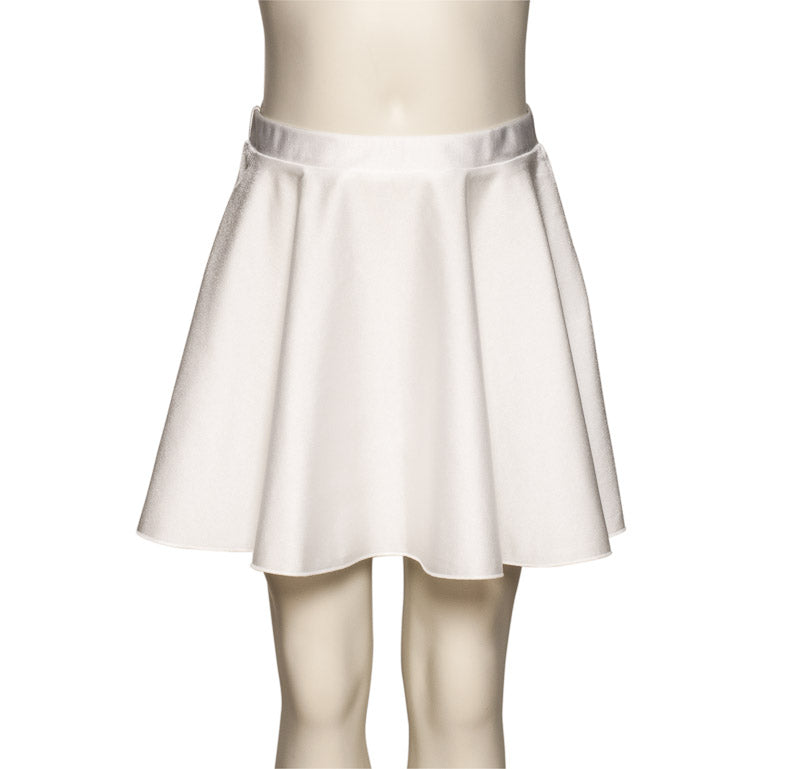 KDSK01 Girls All Colours Nylon Lycra Pull On Circular Dance Skirt