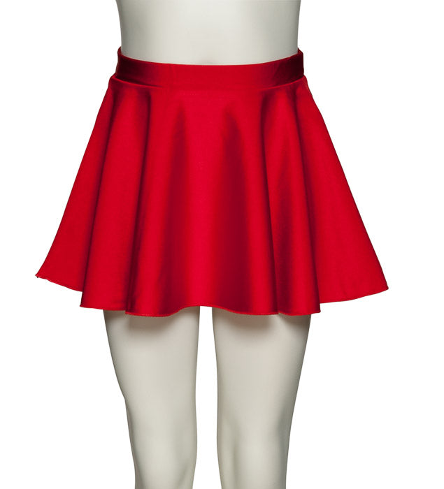 KDSK01 Girls All Colours Nylon Lycra Pull On Circular Dance Skirt