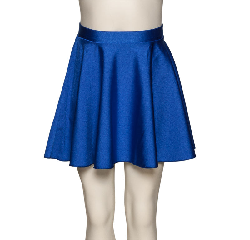 KDSK01 Girls All Colours Nylon Lycra Pull On Circular Dance Skirt