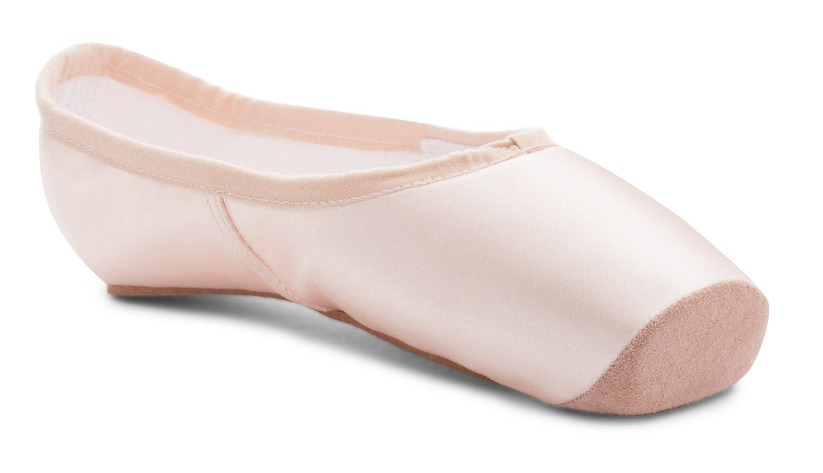 Pink Satin Professional Ballet Pointe Shoes Hard Shank Plain Suede Toe