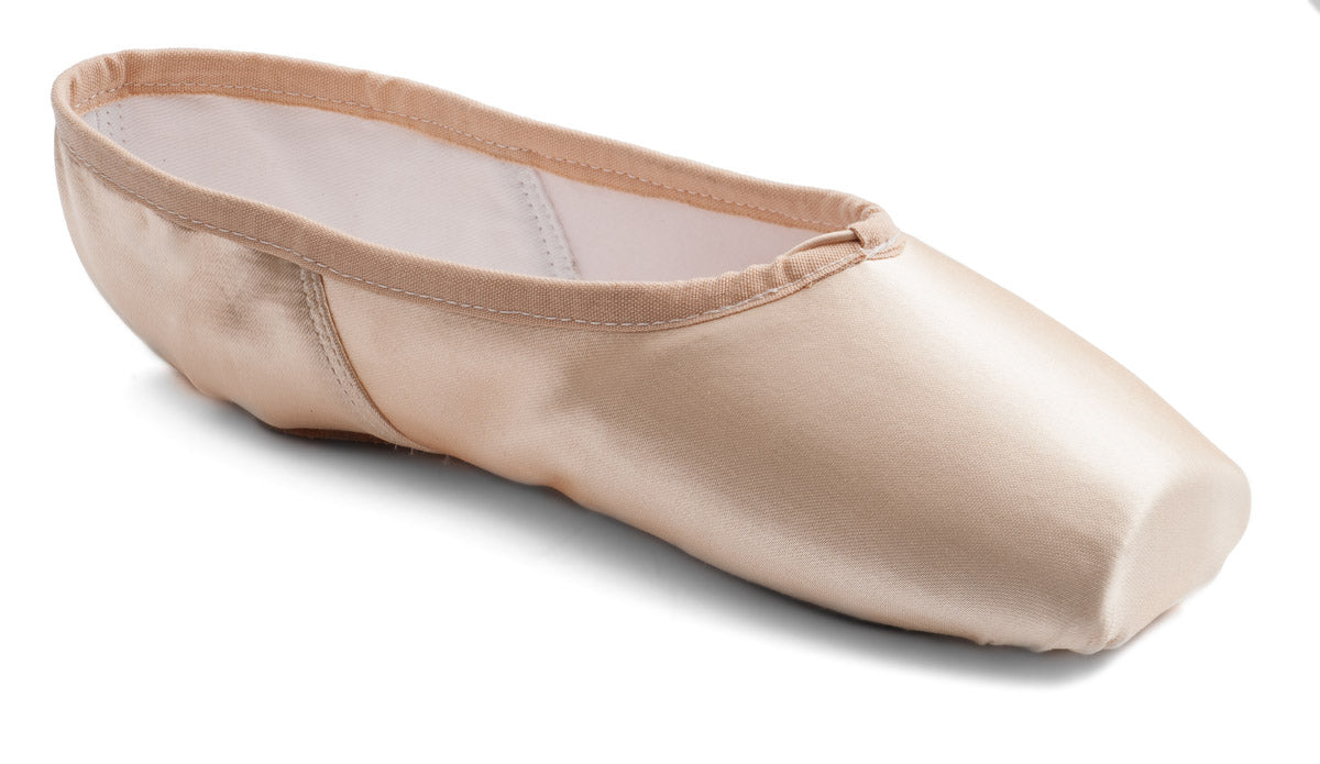 Pink Satin Professional Ballet Pointe Shoes Hard Shank Plain Satin Toe