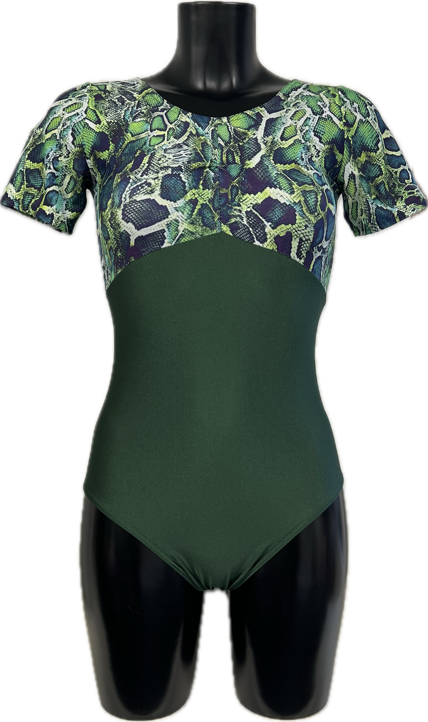 K2107 (KDC008) CUSTOM-MADE All Colours Women's Girls Lycra Short Sleeve Ruche Front Dance Leotard